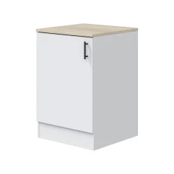 Dispensa piccola verticale 60x90h cm bianco e rovere - Zerna