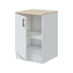 Dispensa piccola verticale 60x90h cm bianco e rovere - Zerna