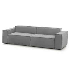 Divano ad angolo grigio 280x95x85h cm - Akela