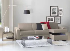 Divano ad angolo tortora 280x95x90h cm - Atos