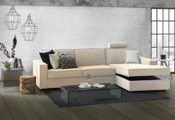 Divano angolare beige 280x95x90h cm - Ametrino