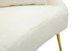 Divano classico bianco e oro 137x69x79h cm - Pittari