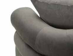 Divano classico grigio e argento 133x68x69h cm - Casier
