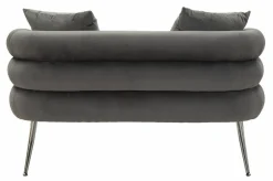 Divano classico grigio e argento 133x68x69h cm - Casier
