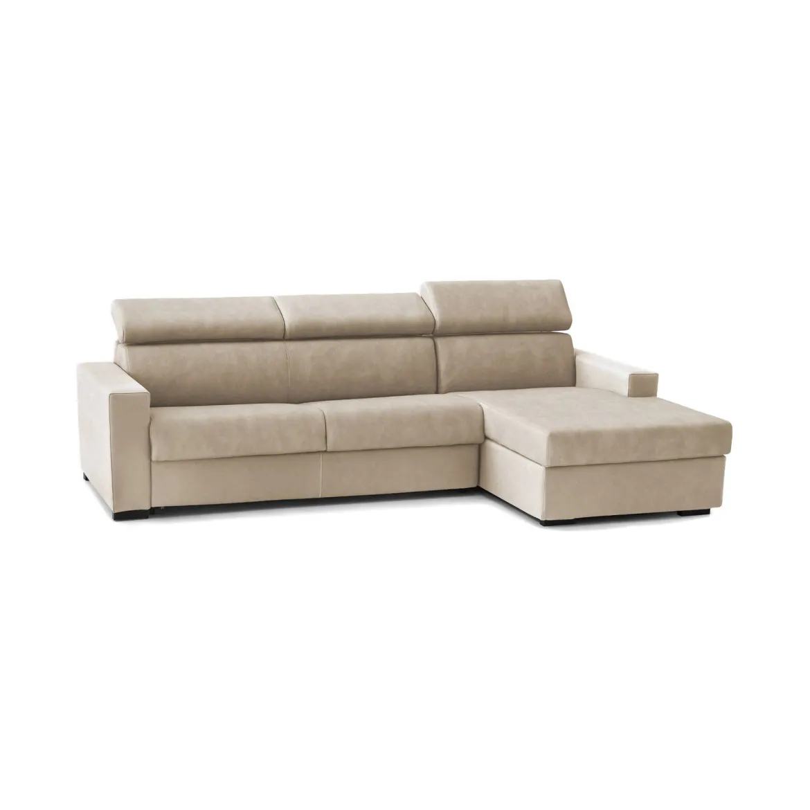 Divano con braccioli beige 260x95x90h cm - Azechiele