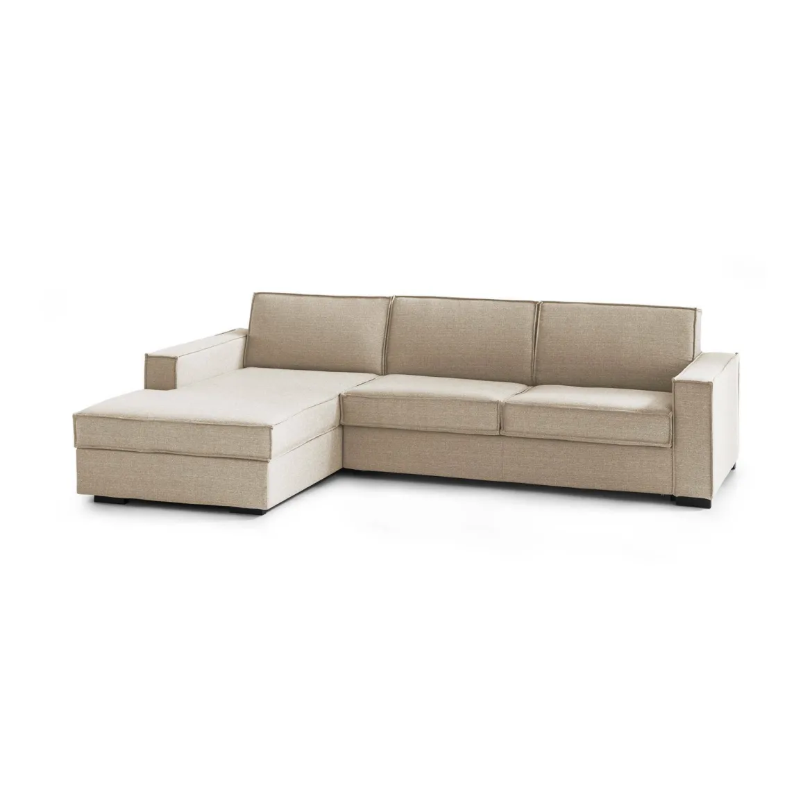 Divano con braccioli beige 300x170x70h cm - Ananas