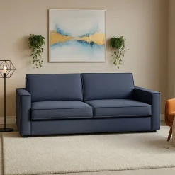 Divano con braccioli blu 200x95x90h cm - Larimar