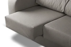 Divano con braccioli grigio 190x80x95h cm - Quarzo