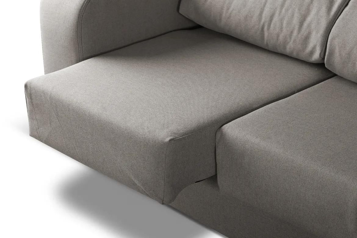 Divano con braccioli grigio 190x80x95h cm - Quarzo