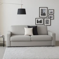 Divano con braccioli grigio 220x95x90h cm - Ayta