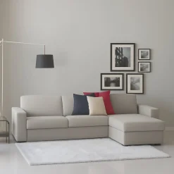 Divano con braccioli grigio 260x95x90h cm - Azechiele