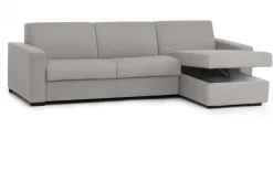 Divano con braccioli grigio 260x95x90h cm - Azechiele