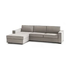 Divano con braccioli tortora 280x95x90h cm - Anila