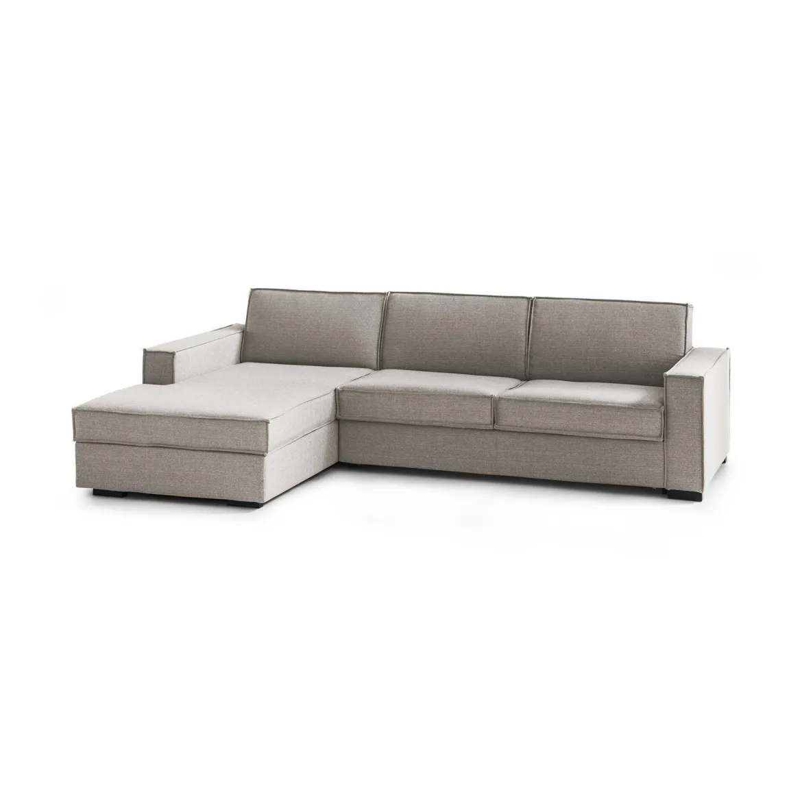Divano con braccioli tortora 280x95x90h cm - Anila
