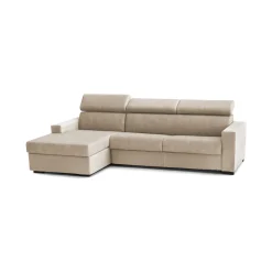 Divano con penisola beige 280x95x85h cm - Akela