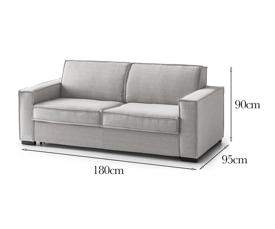 Divano con portacuscini grigio 180x95x90h cm - Ayramah