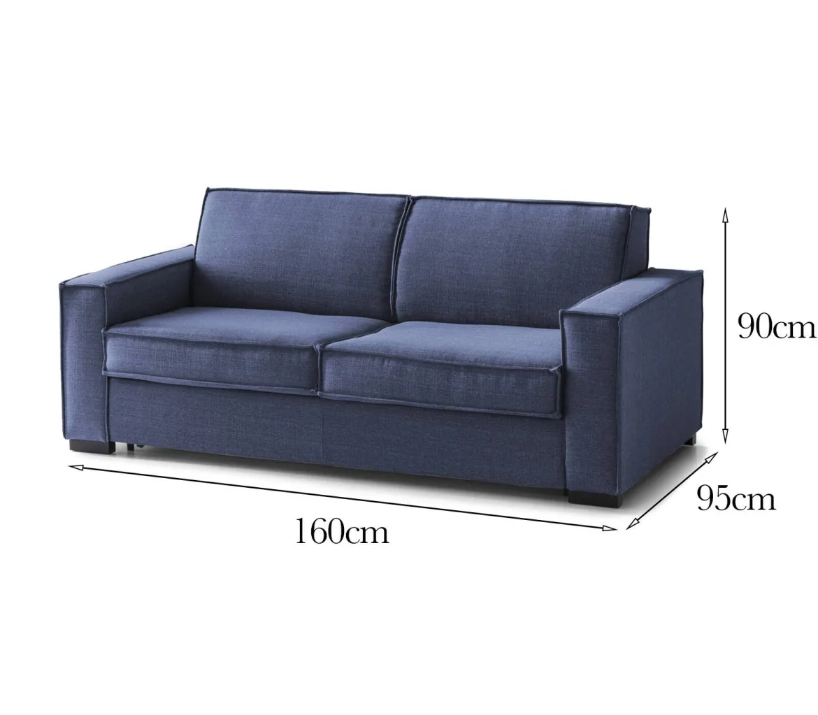 Divano contenitore blu 160x95x90h cm - Aglientu