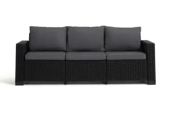 Divano da esterno Melfort, 198x68 h72 cm, Tortora