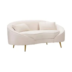 Divano design crema e oro 148x84x68h cm - Gupta