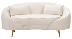 Divano design crema e oro 148x84x68h cm - Gupta
