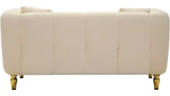 Divano design crema e oro 81x155x71h cm - Gandolfo