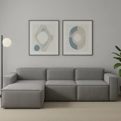 Divano design grigio 300x170x70h cm - Alganibra