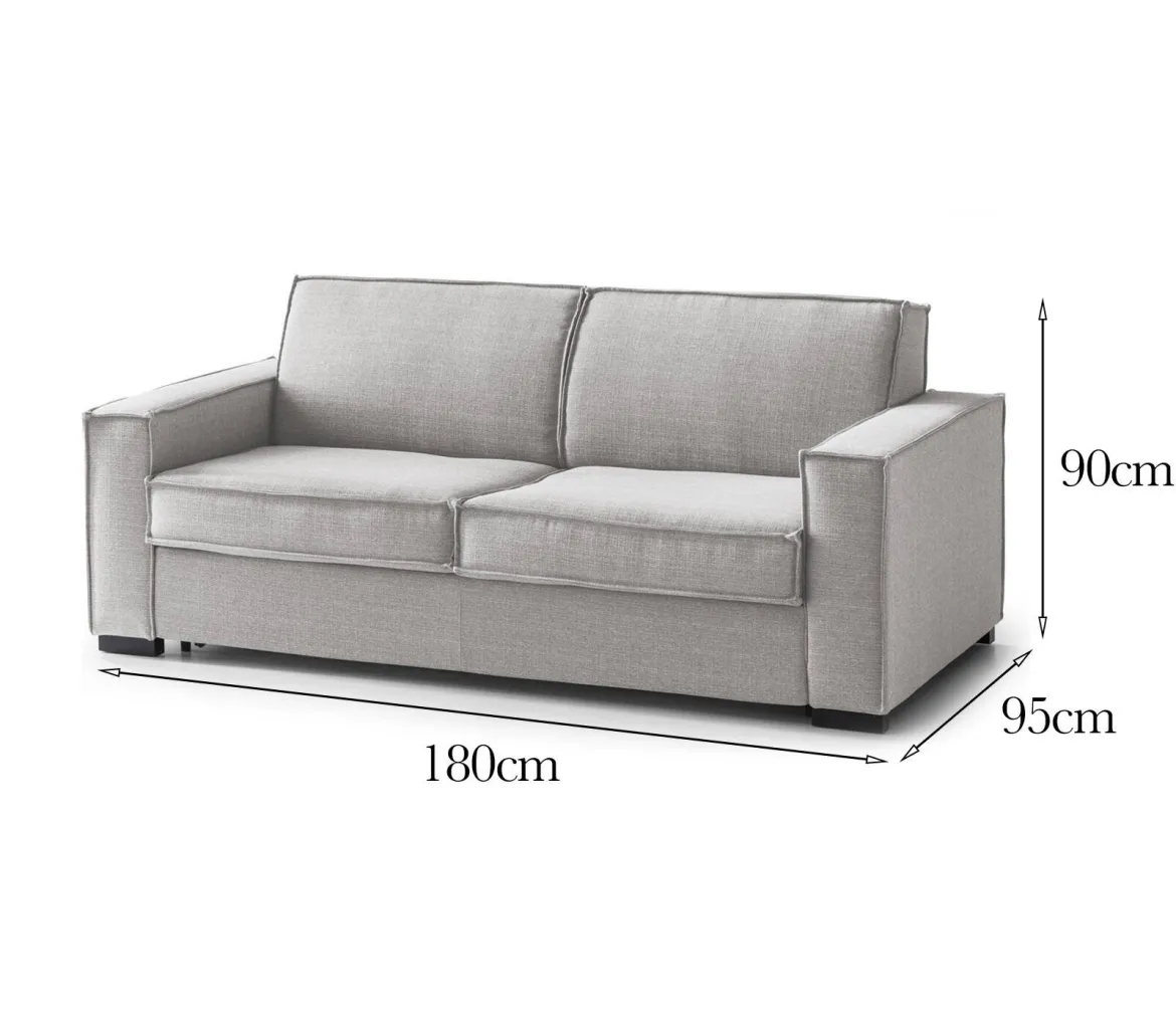 Divano design grigio 180x95x90h cm - Arki