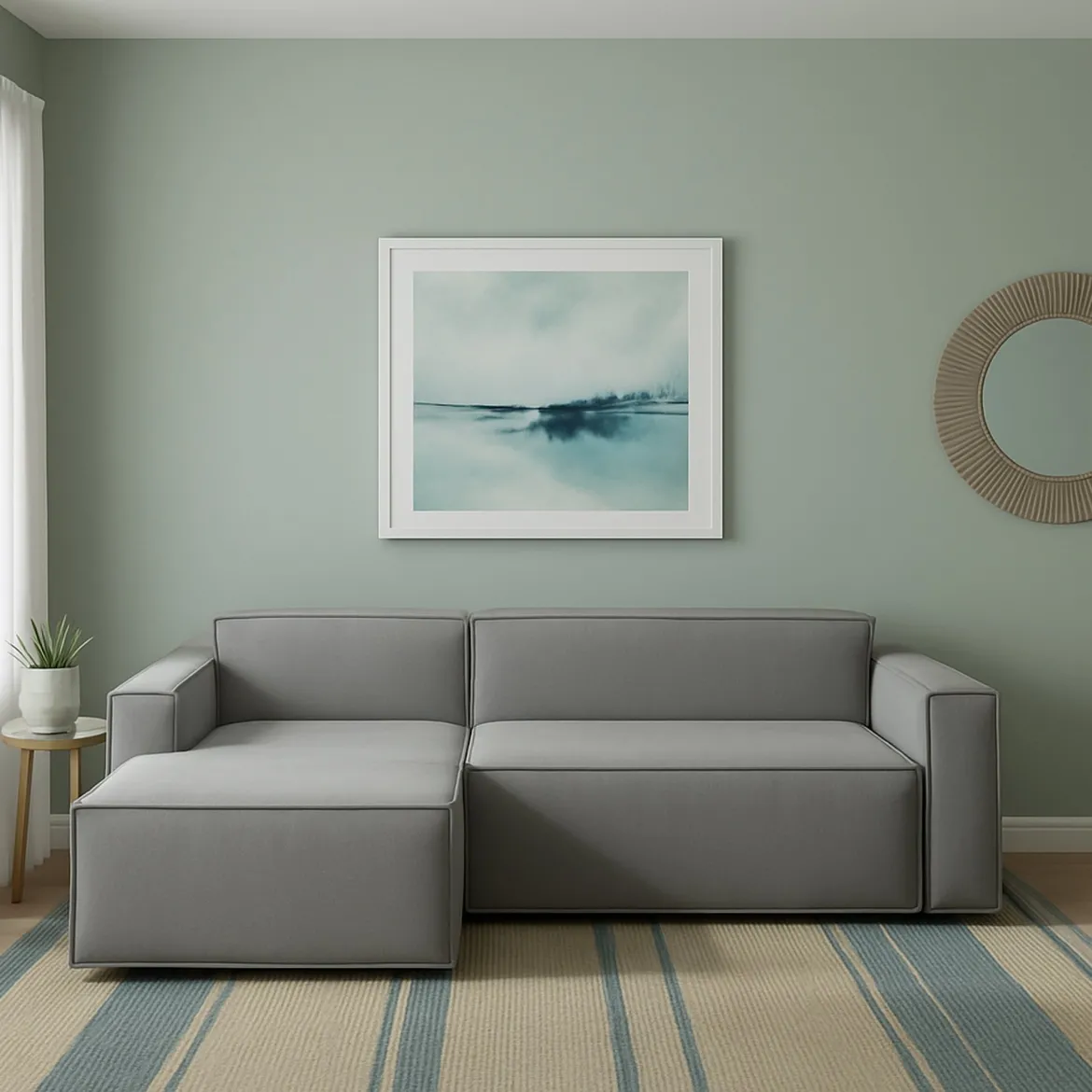 Divano design grigio 240x170x70h cm - Assurte