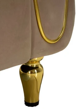 Divano elegante grigio e oro 81x155x71h cm - Gandolfo