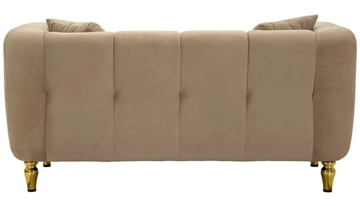 Divano elegante grigio e oro 81x155x71h cm - Gandolfo