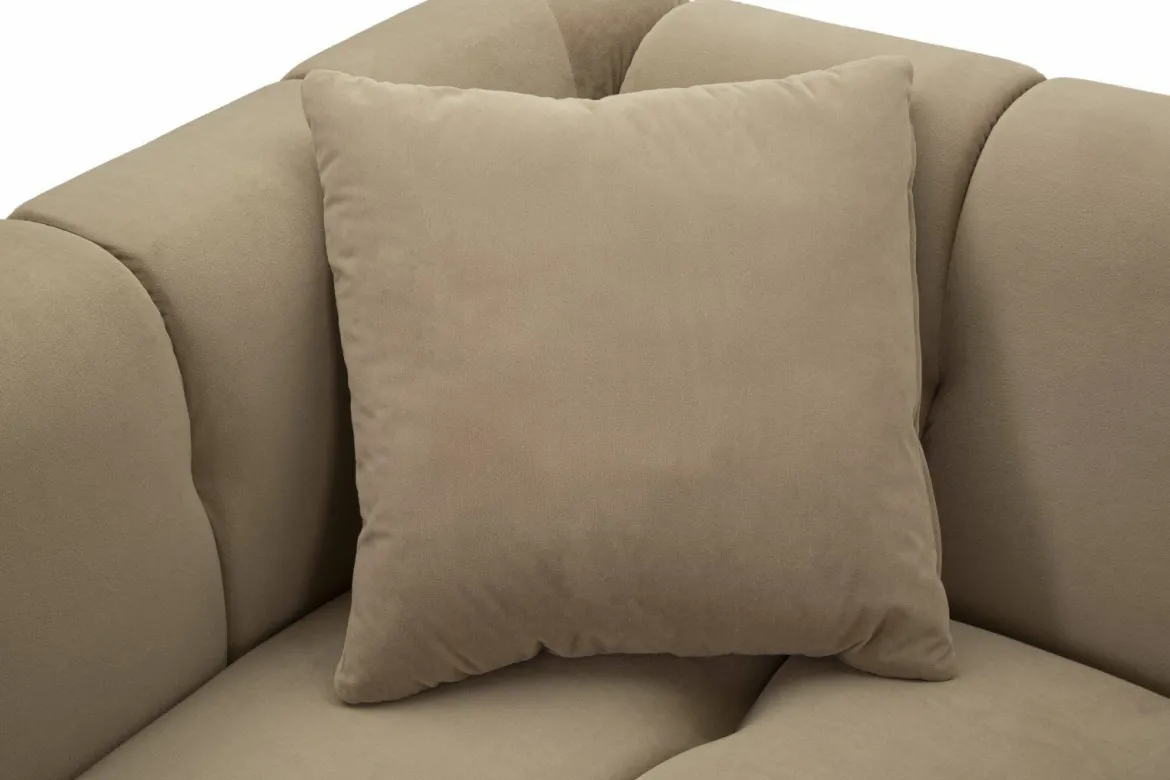 Divano elegante grigio e oro 81x155x71h cm - Gandolfo