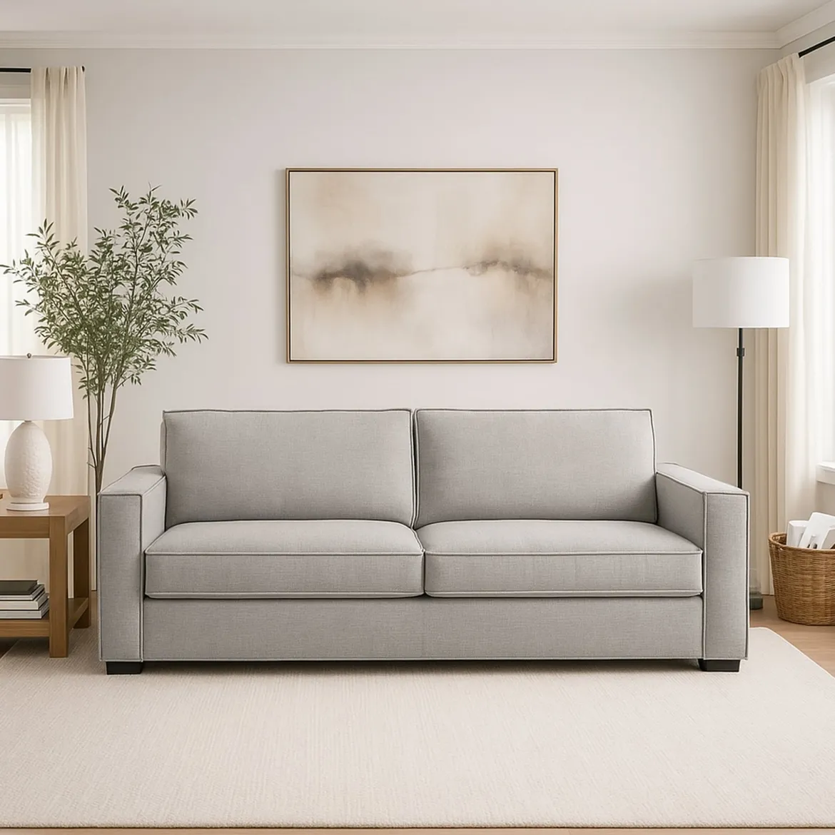 Divano elegante grigio 160x95x90h cm - Aglientu