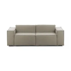 Divano elegante tortora 220x95x70h cm - Lepidolite