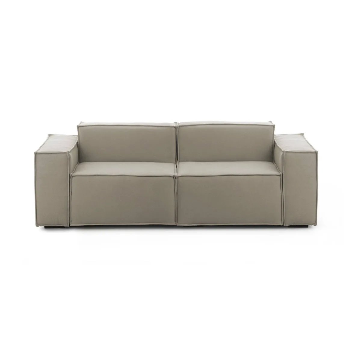 Divano elegante tortora 220x95x70h cm - Lepidolite