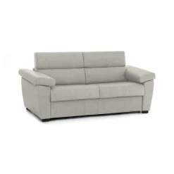 Divano Fisso 2 Posti Beige Sfoderabile Idrorepellente 205x95x100h cm, Lavabile Made in Italy - Gorreto