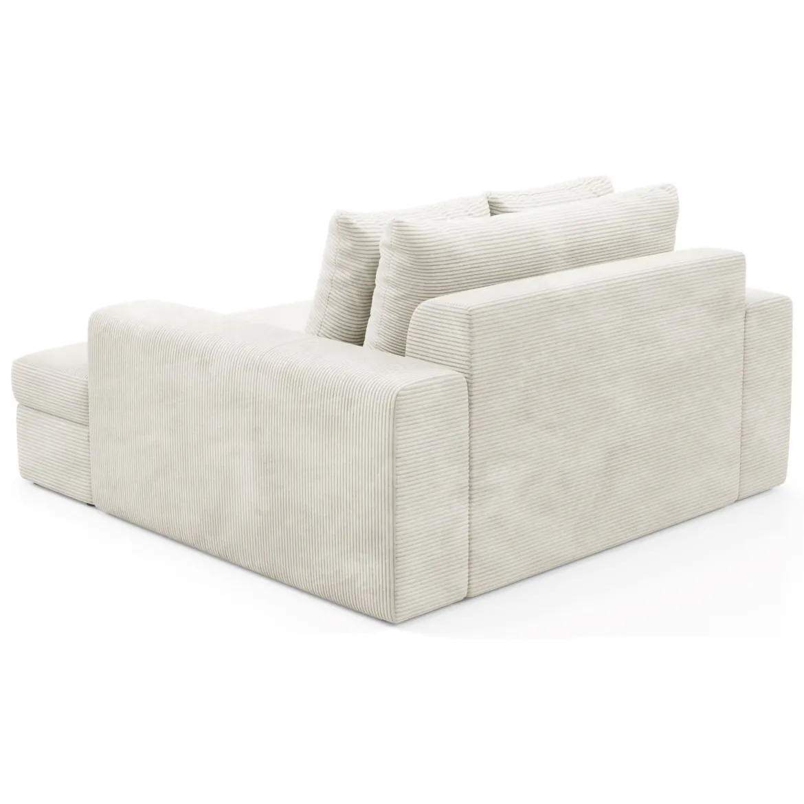 Divano Fisso 2 Posti Bianco Crema Cuscini Sfoderabili Braccioli 162x167x86h cm, Posti a Sedere 2 - Comazzo