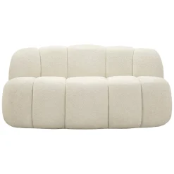 Divano Fisso 2 Posti Bianco Posti a Sedere 2 Materiale Struttura in Legno Nobilitato 82x58x147h cm, Altezza Seduta 40 cm - Alchi