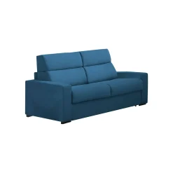 Divano Fisso 2 Posti blu Sfoderabile Idrorepellente 180x95x100h cm, Lavabile Made in Italy - Vialfre