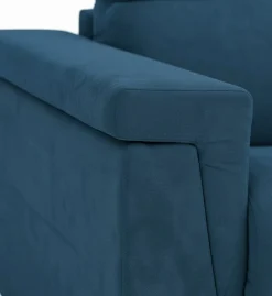 Divano Fisso 2 Posti blu Sfoderabile Idrorepellente 185x95x100h cm, Lavabile Made in Italy - Pisogne