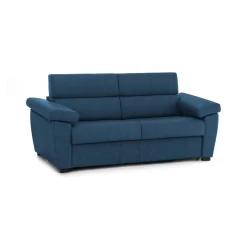 Divano Fisso 2 Posti blu Sfoderabile Idrorepellente 205x95x100h cm, Lavabile Made in Italy - Gorreto