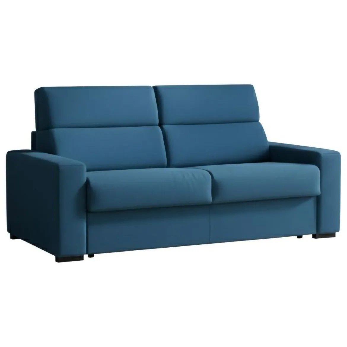 Divano Fisso 3 Posti blu Sfoderabile Lavabile 225x95 cm, Braccioli Made in Italy - Cantu