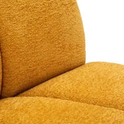Divano Fisso 2 Posti Giallo Senape Posti a Sedere 2 Materiale Struttura in Legno Nobilitato 82x58x147h cm, Altezza Seduta 40 cm - Alchi