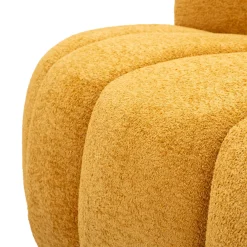Divano Fisso 2 Posti Giallo Senape Posti a Sedere 2 Materiale Struttura in Legno Nobilitato 82x58x147h cm, Altezza Seduta 40 cm - Alchi