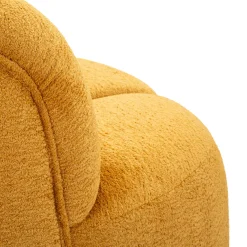 Divano Fisso 2 Posti Giallo Senape Posti a Sedere 2 Materiale Struttura in Legno Nobilitato 82x58x147h cm, Altezza Seduta 40 cm - Alchi