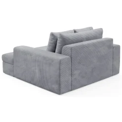 Divano Fisso 2 Posti Grigio Chiaro Cuscini Sfoderabili Braccioli 162x167x86h cm, Posti a Sedere 2 - Comazzo