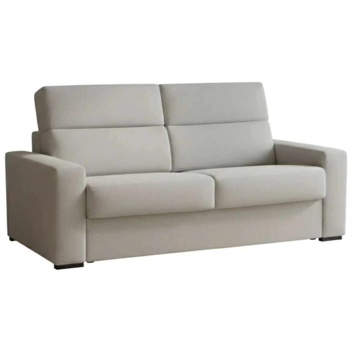 Divano Fisso 3 Posti Grigio Chiaro Sfoderabile Lavabile 225x95 cm, Braccioli Made in Italy - Cantu