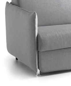 Divano Fisso 2 Posti Grigio Sfoderabile Idrorepellente 160x95x90h cm, Lavabile Made in Italy - Monleale