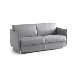 Divano Fisso 2 Posti Grigio Sfoderabile Idrorepellente 185x95x100h cm, Lavabile Made in Italy - Lapio