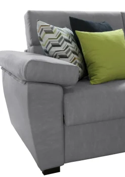 Divano Fisso 2 Posti Grigio Sfoderabile Idrorepellente 185x95x100h cm, Lavabile Made in Italy - Pisogne