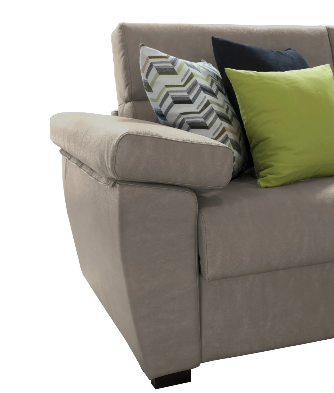 Divano Fisso 2 Posti Grigio Tortora Sfoderabile Idrorepellente 185x95x100h cm, Lavabile Made in Italy - Pisogne